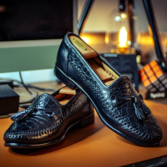 SUPER RARE: Zelli Caiman Crocodile Leather Loafers 8.5 D Retail: $1295.00
